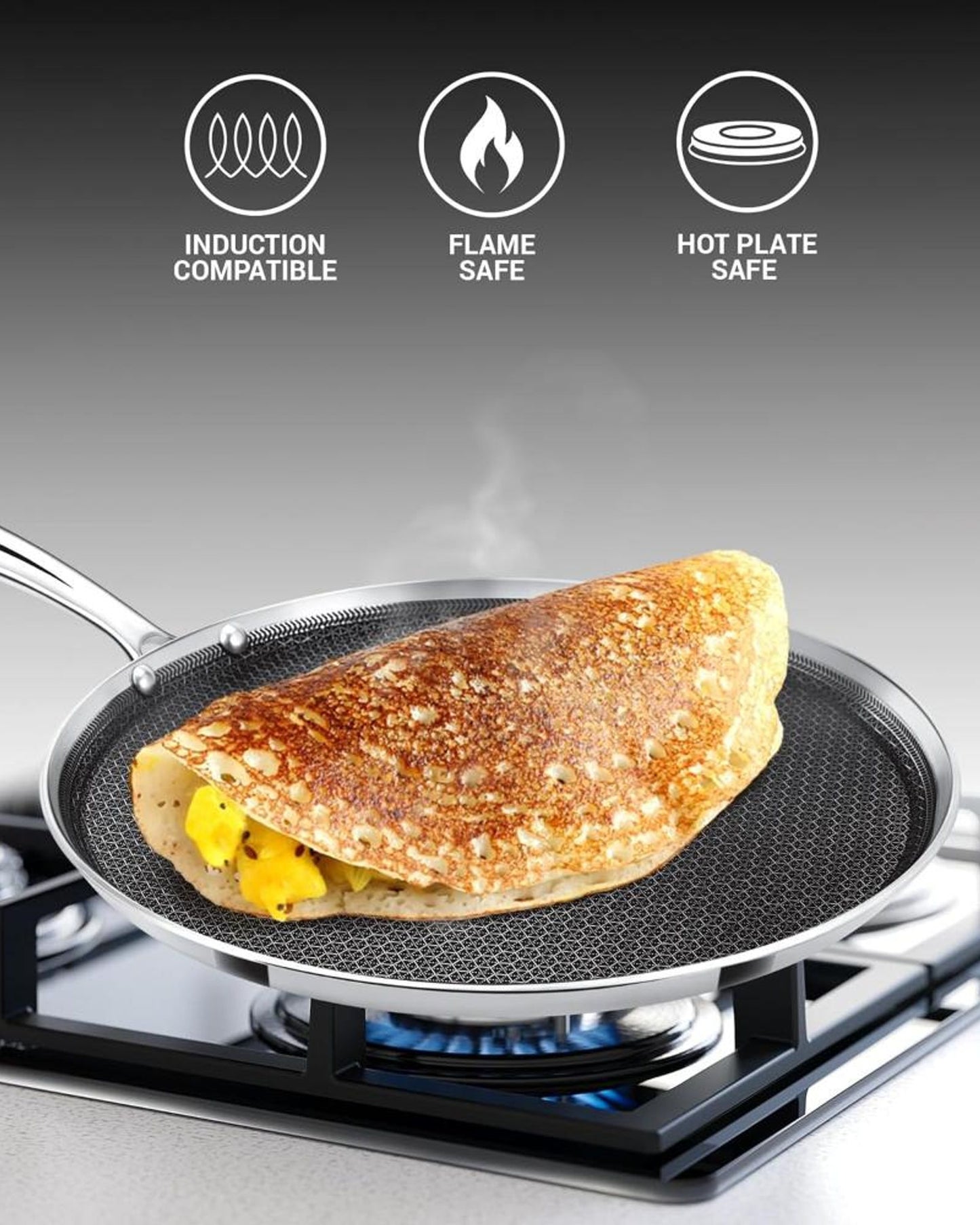 Milton Pro Cook Hexa Tawa 28cm Steel