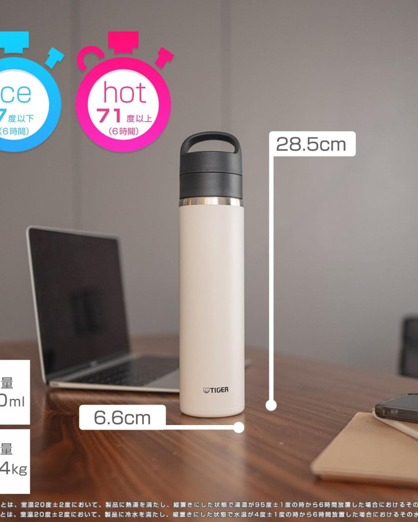 Vacuum Carbonated Bottle 600ml White