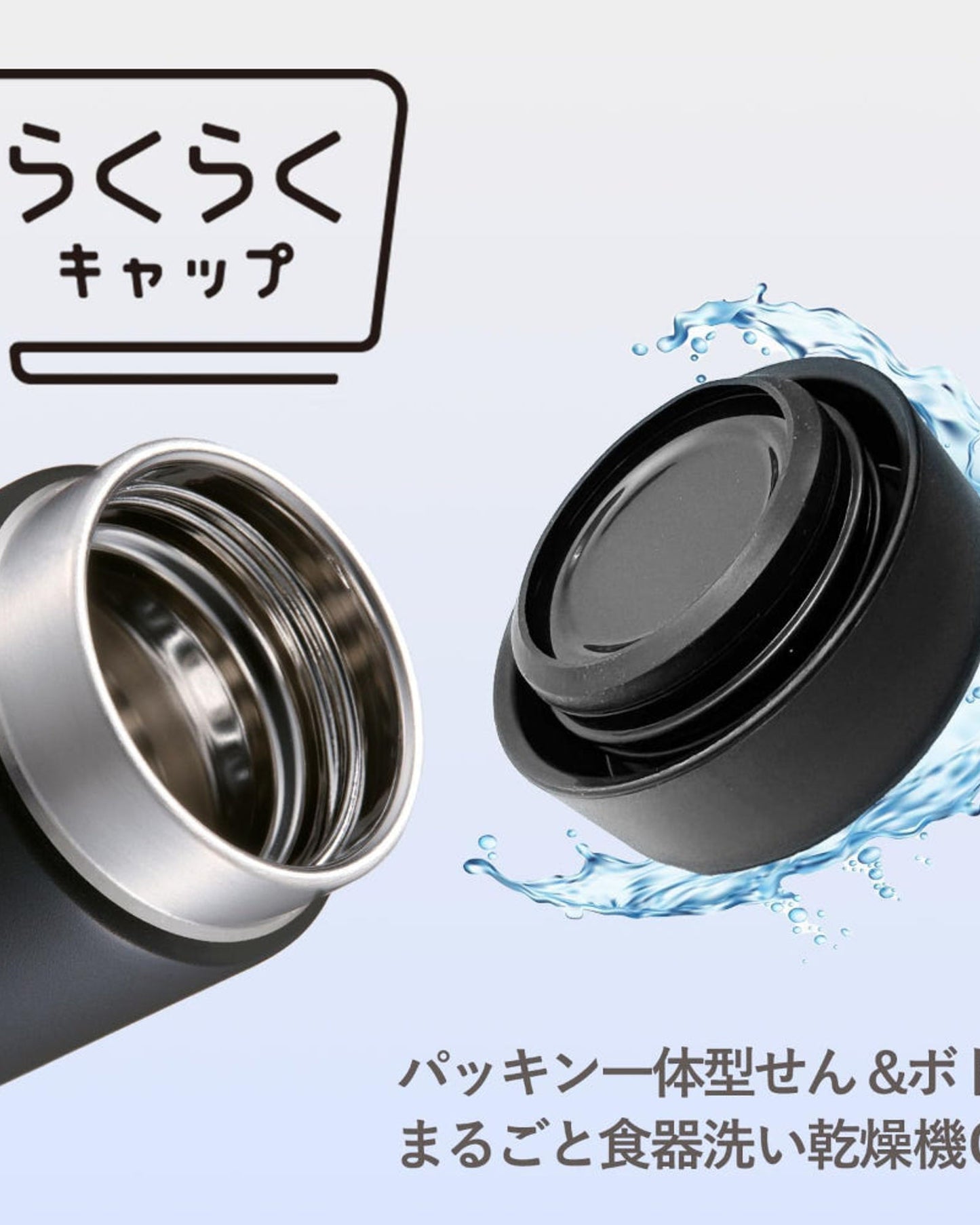 Vacuum Bottle 600ml Black