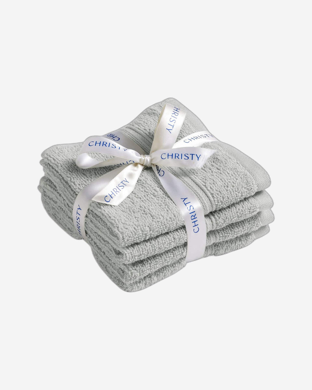 Christy Serene Face Towel Set 4Pc Dove Grey