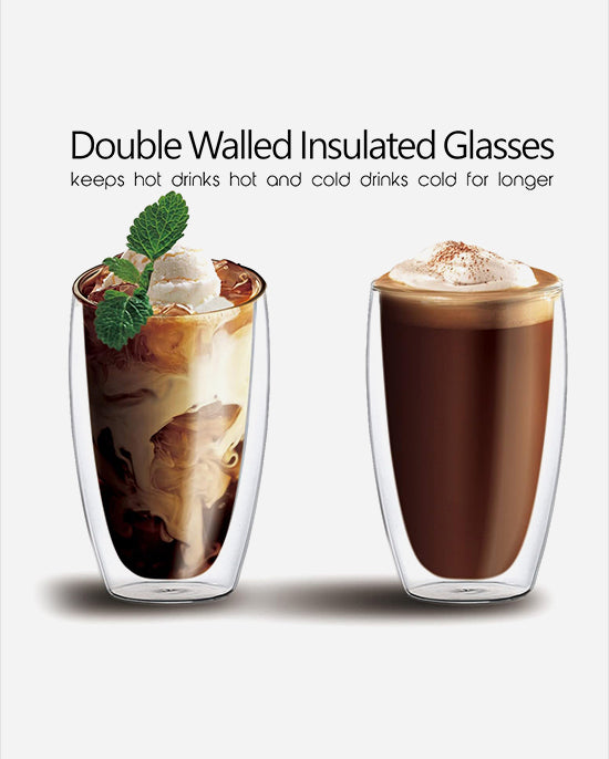 Cuisine Art Borosilicate Double Wall Glass Set 450ml 2Pc