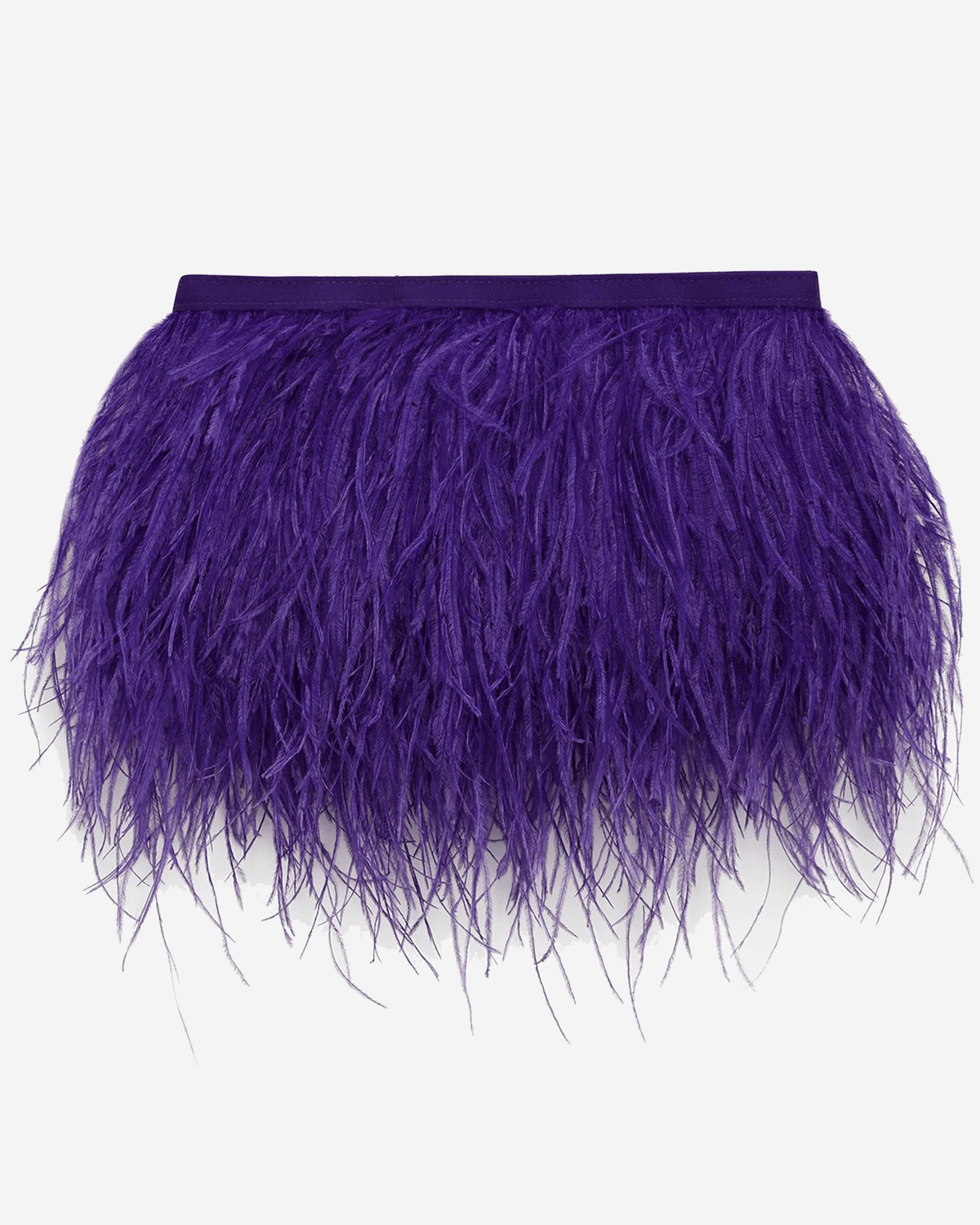 Jasper Conran Inez Ostrich Feather Clutch Bag in Berry