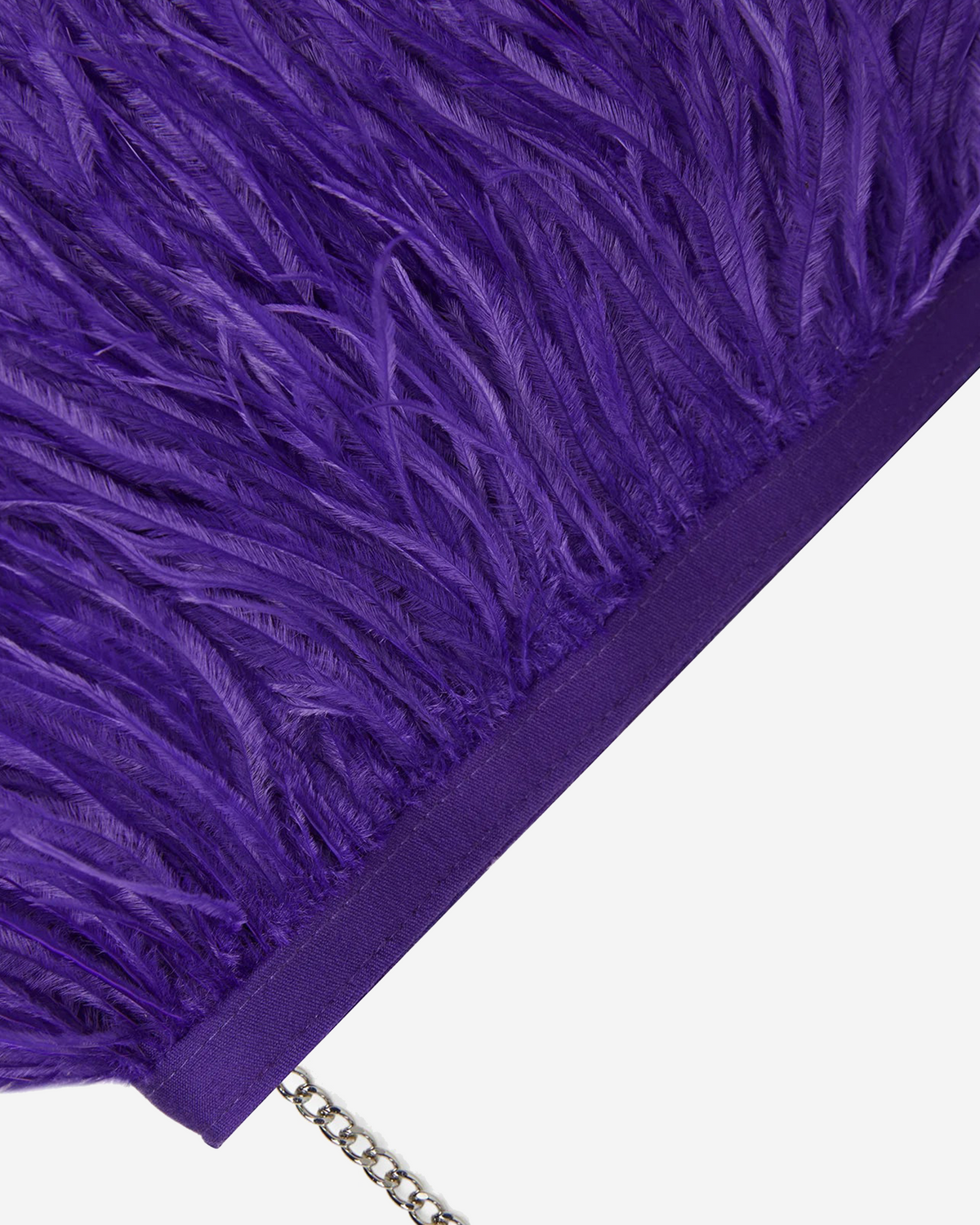 Jasper Conran Inez Ostrich Feather Clutch Bag in Berry