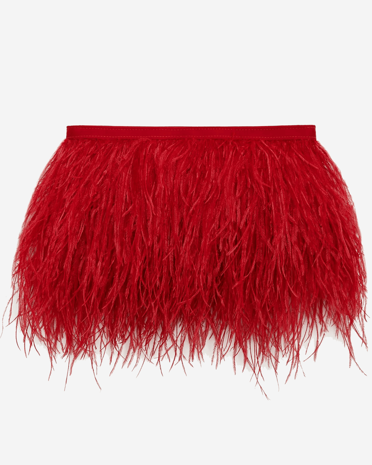 Jasper Conran Inez Ostrich Feather Clutch Bag in Berry