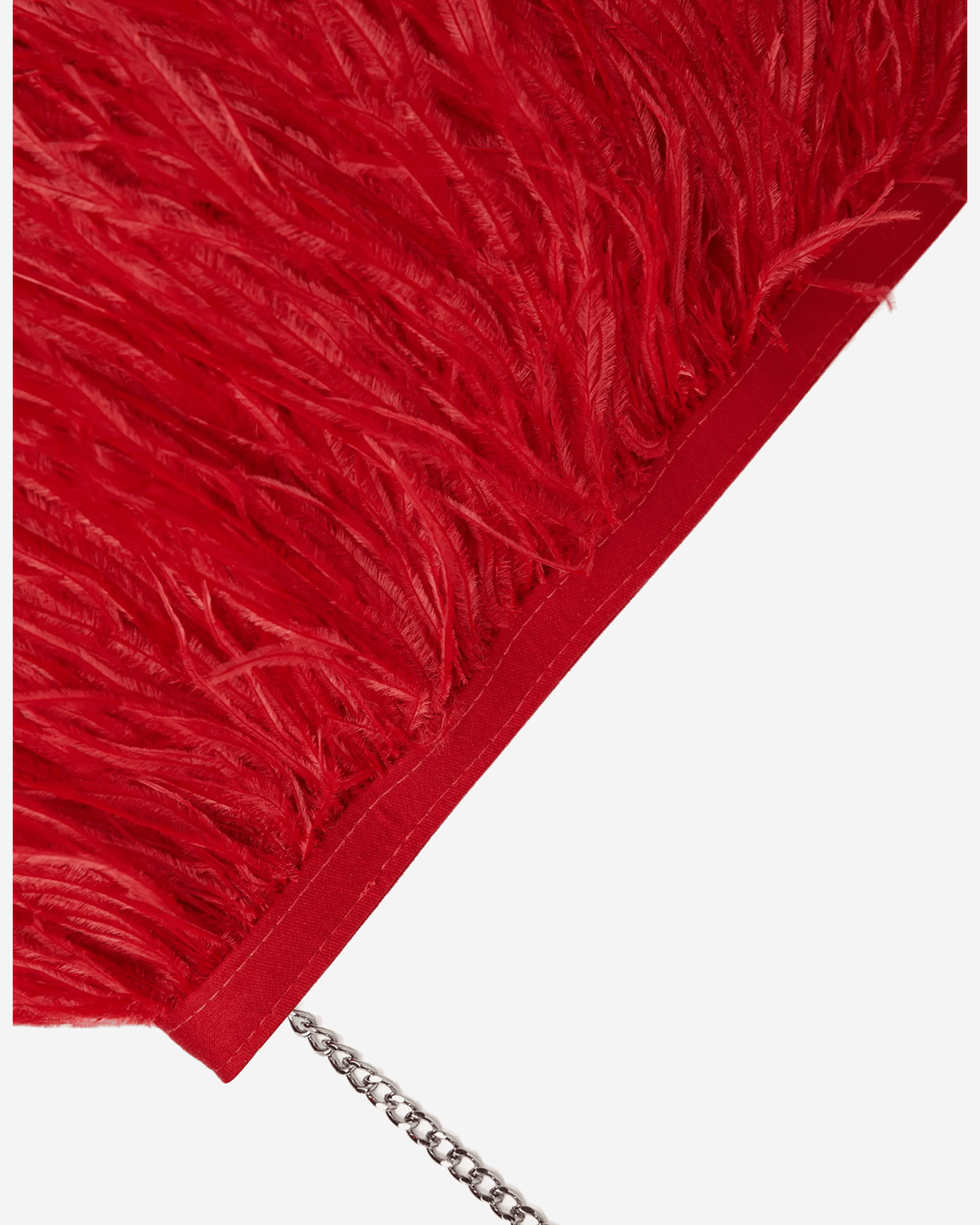 Jasper Conran Inez Ostrich Feather Clutch Bag in Berry