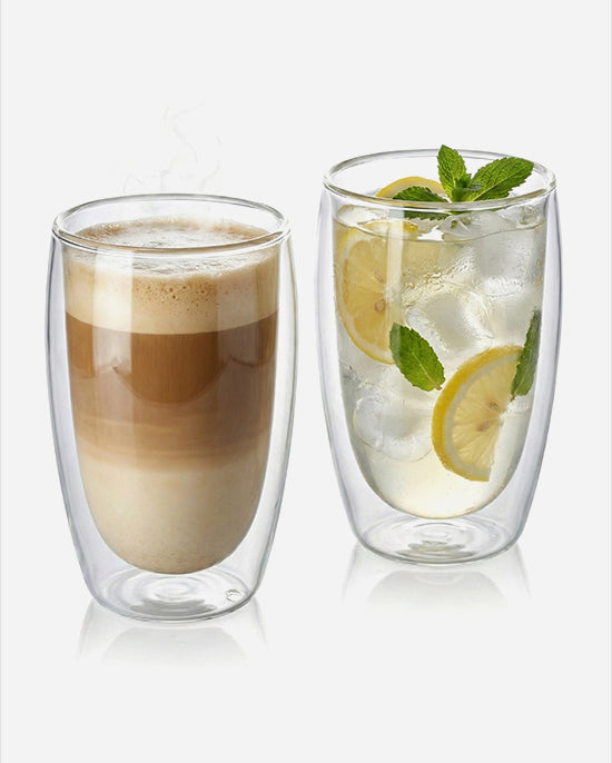 Cuisine Art Borosilicate Double Wall Glass Set 450ml 2Pc