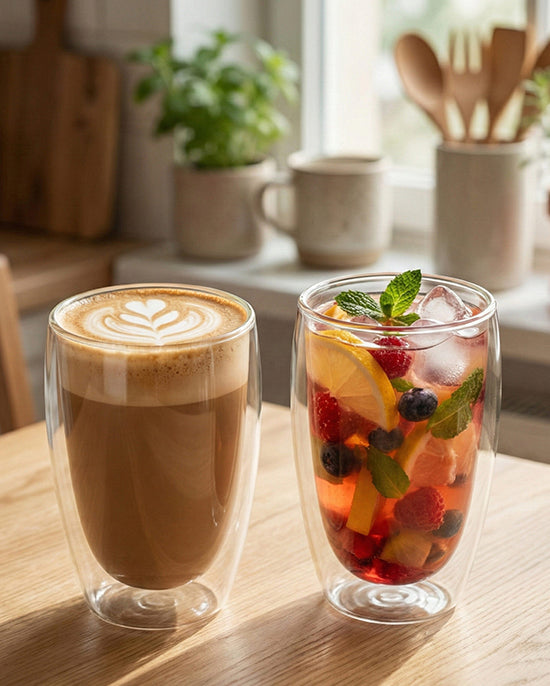 Cuisine Art Borosilicate Double Wall Glass Set 450ml 2Pc