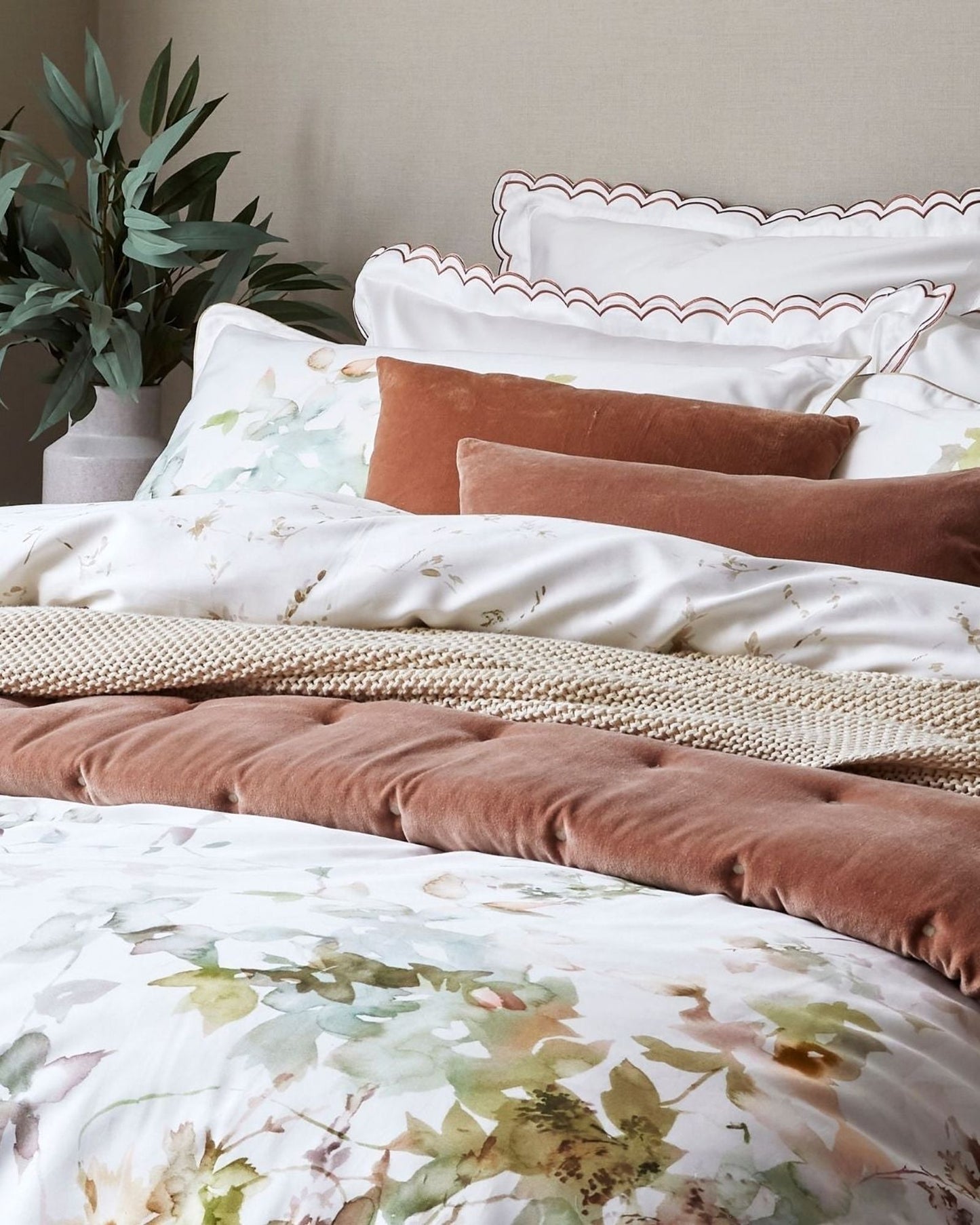 Christy "Botanical" Duvet Cover Sets in Sage