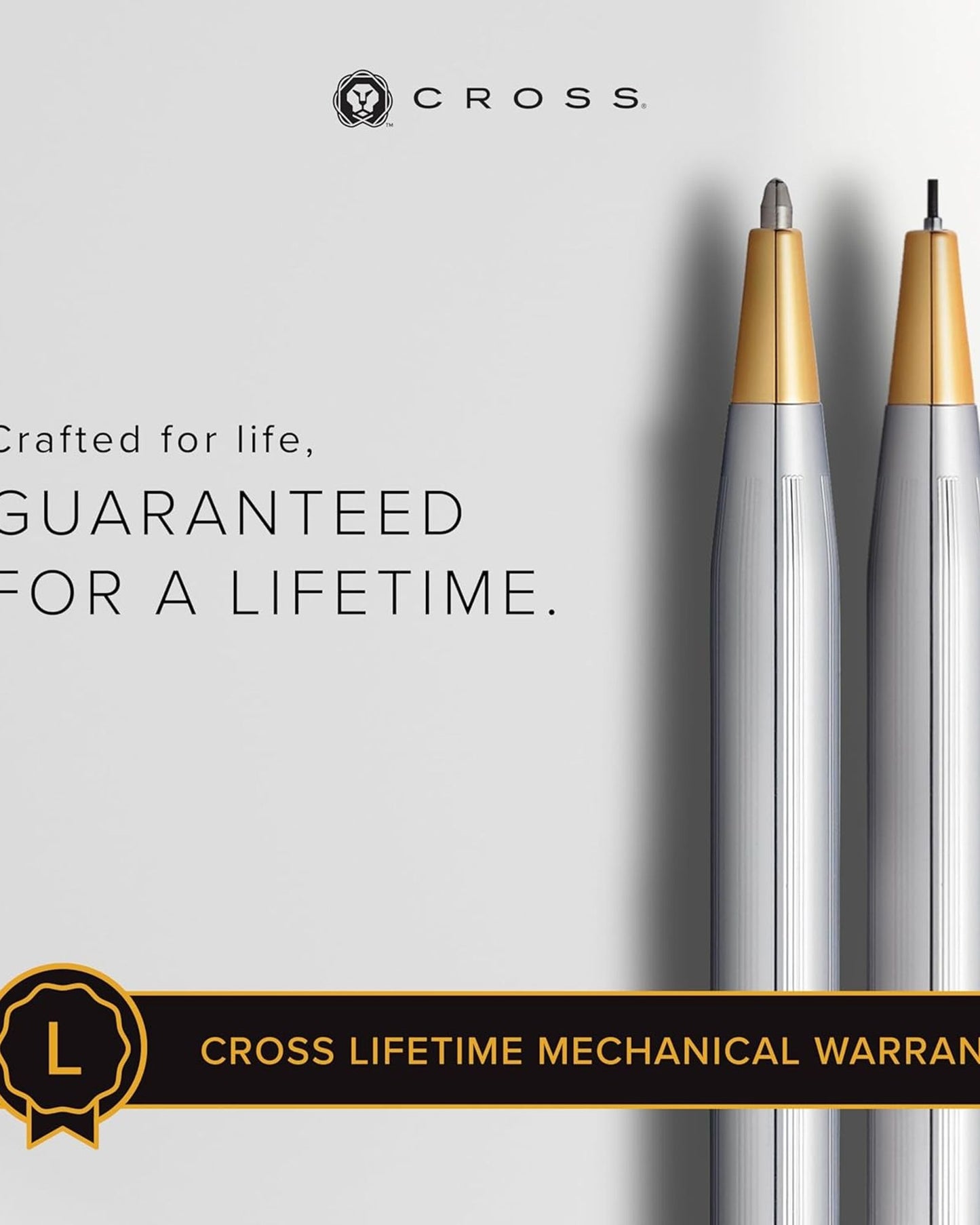 Cross Classic Century® Medalist® Chrome With 23Kt Gold-Plated Appointments Ballpoint Pen And 0.7Mm Pencil Set - 330105