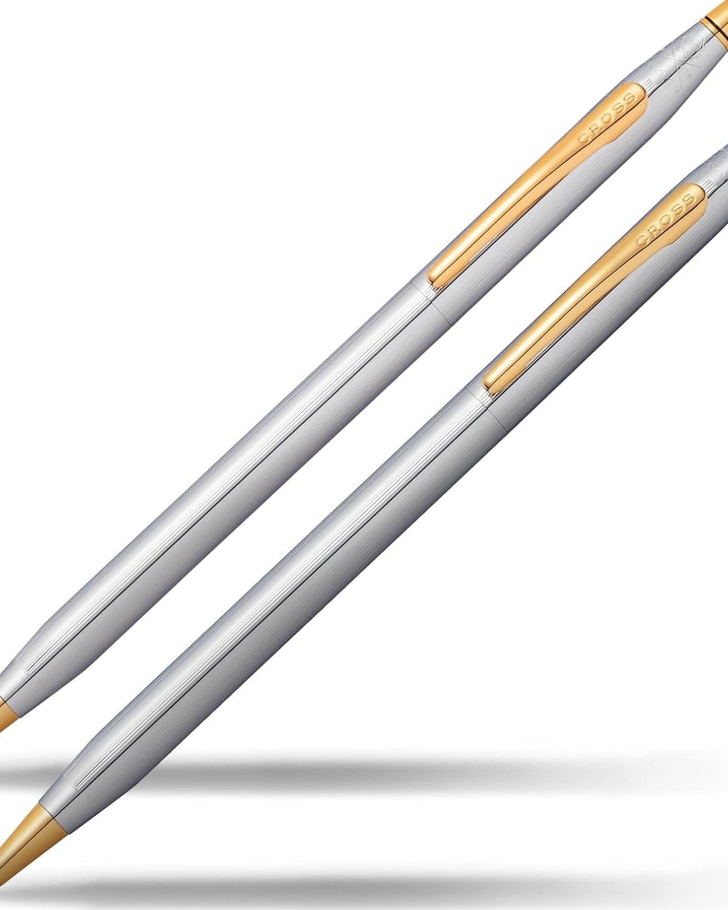 Cross Classic Century® Medalist® Chrome With 23Kt Gold-Plated Appointments Ballpoint Pen And 0.7Mm Pencil Set - 330105