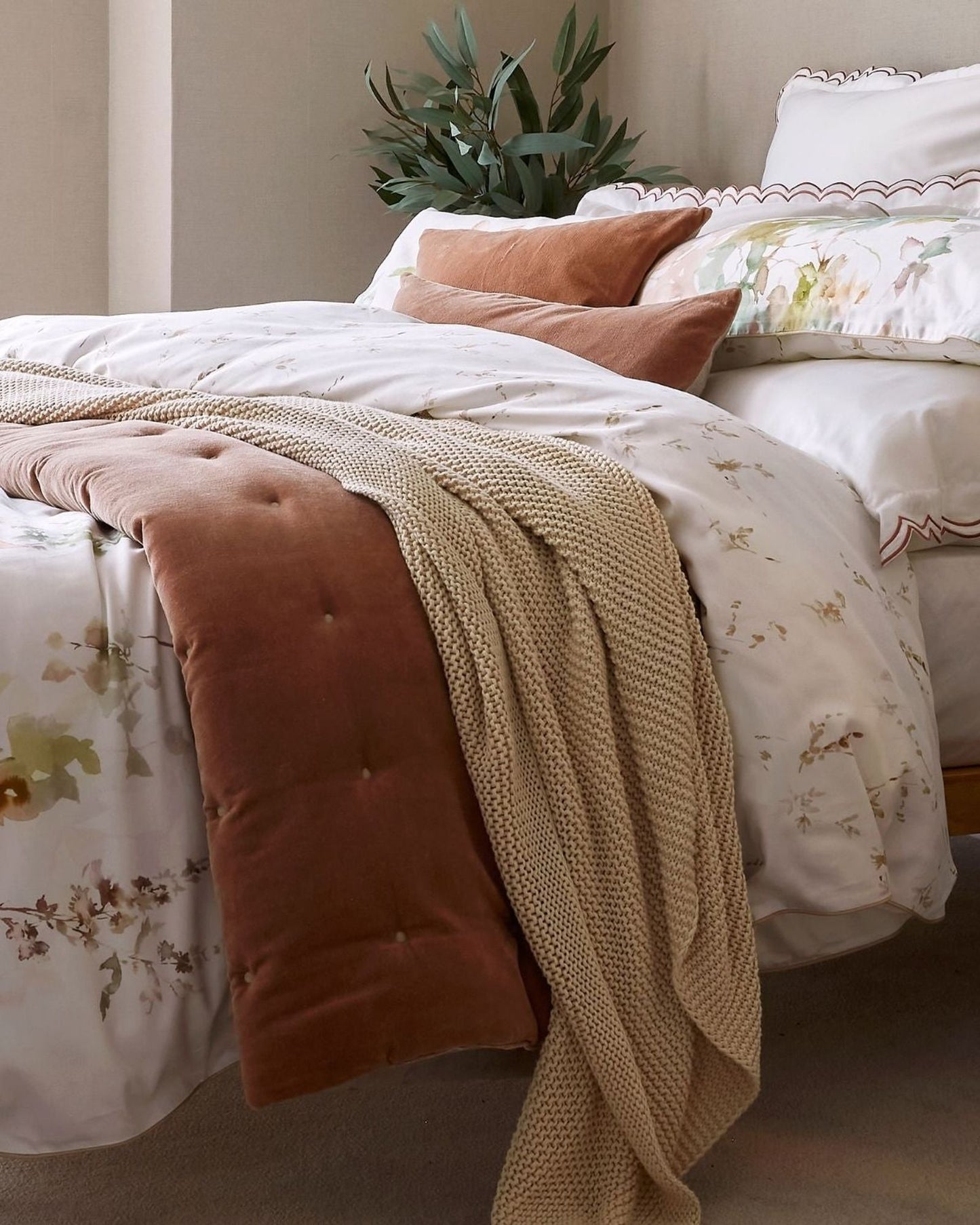 Christy "Botanical" Duvet Cover Sets in Sage