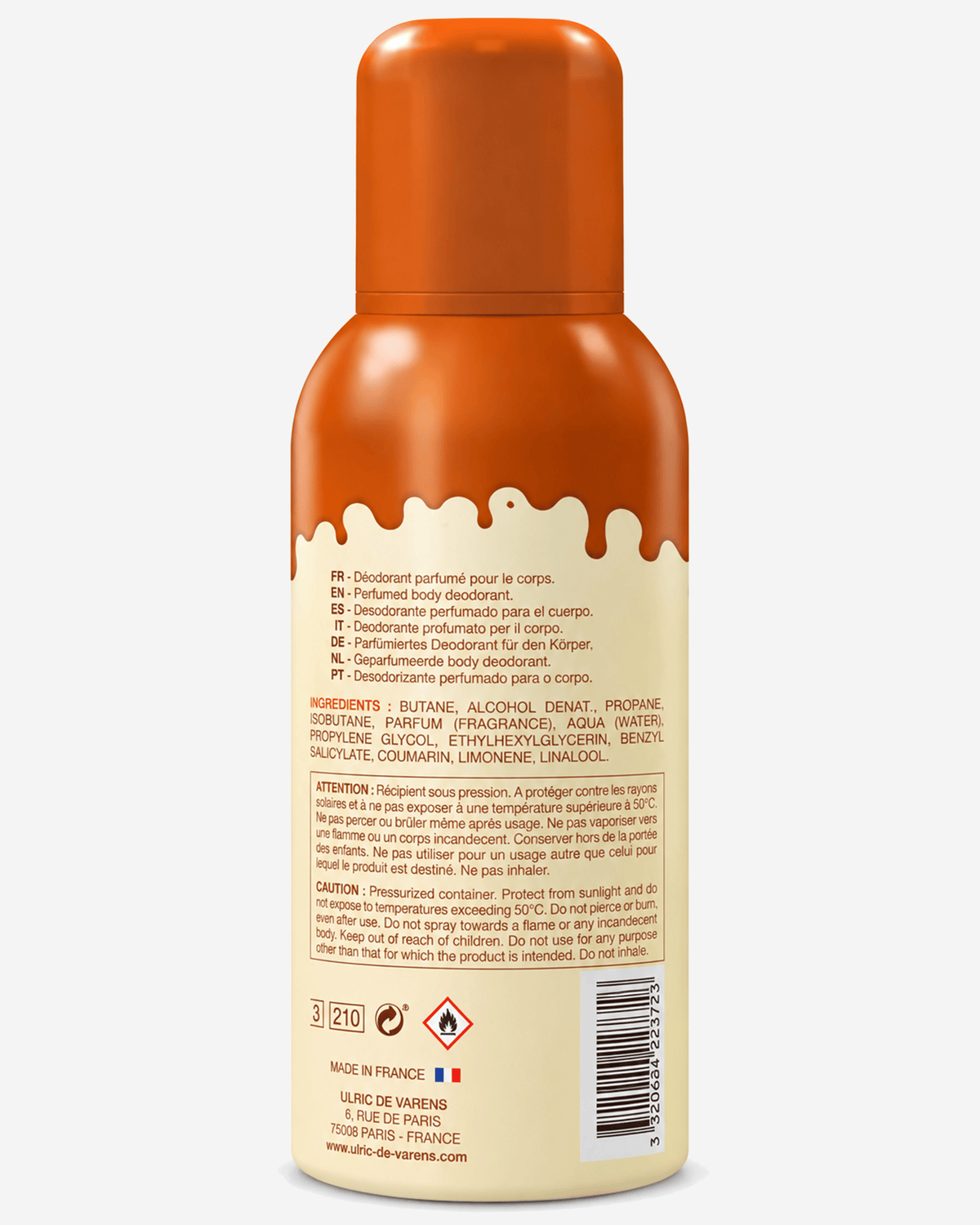 Ulric de Varens  Sweet Vanille Caramel Body Fragrance Deo 150 Ml