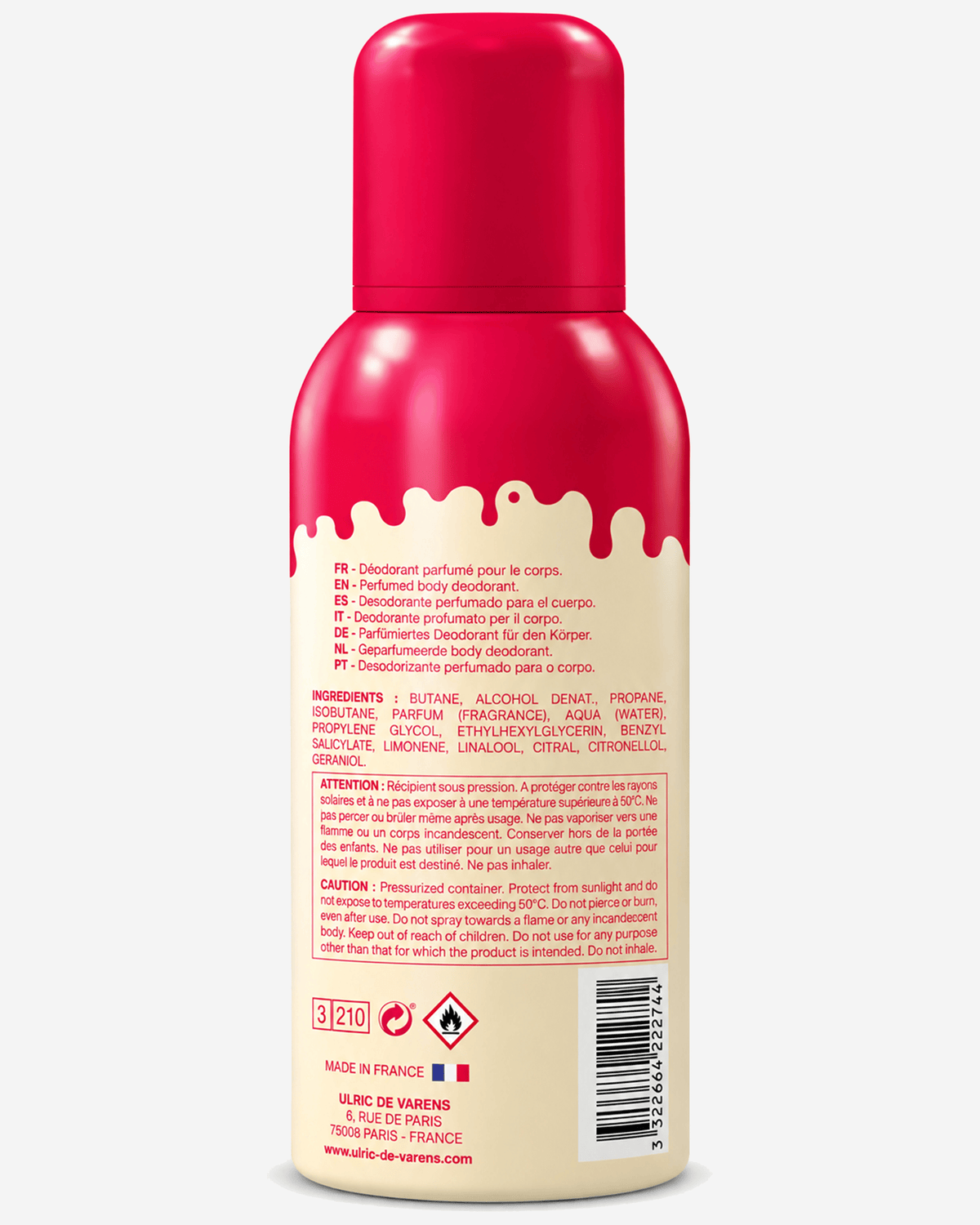 Ulric de Varens  Sweet Musc Vanille Body Fragrance Deo 150 Ml