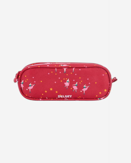 Delsey Paris Back To School 2019 2-Compartment Pencil Case Ballerina Pink - 00339317319