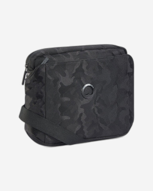Delsey Paris Picpus 2 Comparment  Horizontal Mini Crossbody Bag Black Camouflage - 00335411110