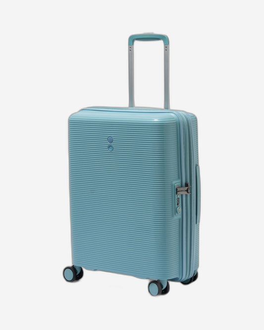 Echolac Pusion 55cm Hardcase Expandable 4 Double Wheel Cabin Luggage Trolley Blue - PW005 20 Blue