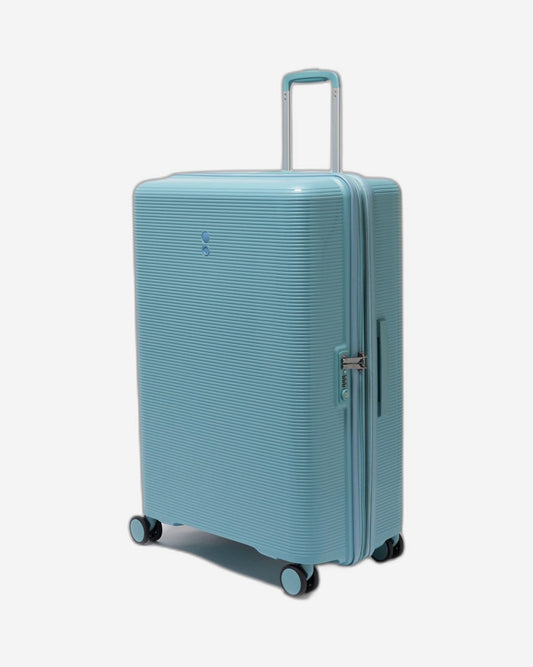 Echolac Forza 65cm Hardcase Expandable 4 Double Wheel Check-In Luggage Trolley Coastal Blue - PW005 24 Coastal Blue