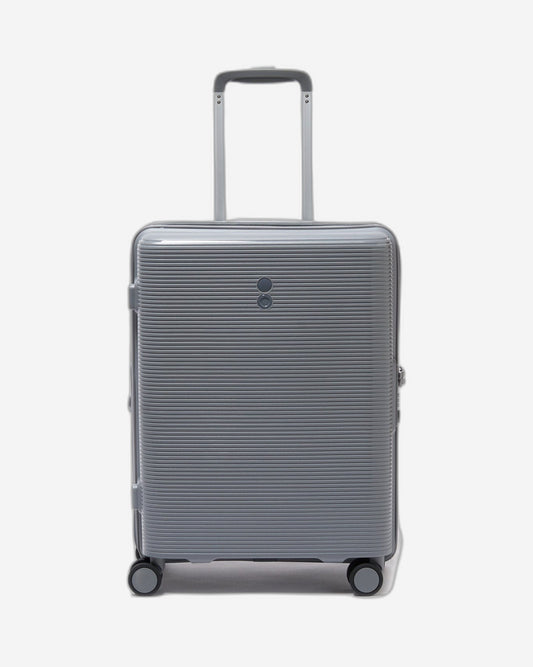 Echolac Forza 55cm Hardcase Expandable 4 Double Wheel Cabin Luggage Trolley Gray - PW005 20 Arctic Grey