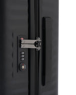 Echolac Celestra 75cm Hardcase Non-Expandable 4 Double Wheel Check-In Luggage Trolley Black - PC183 28 WOE Black