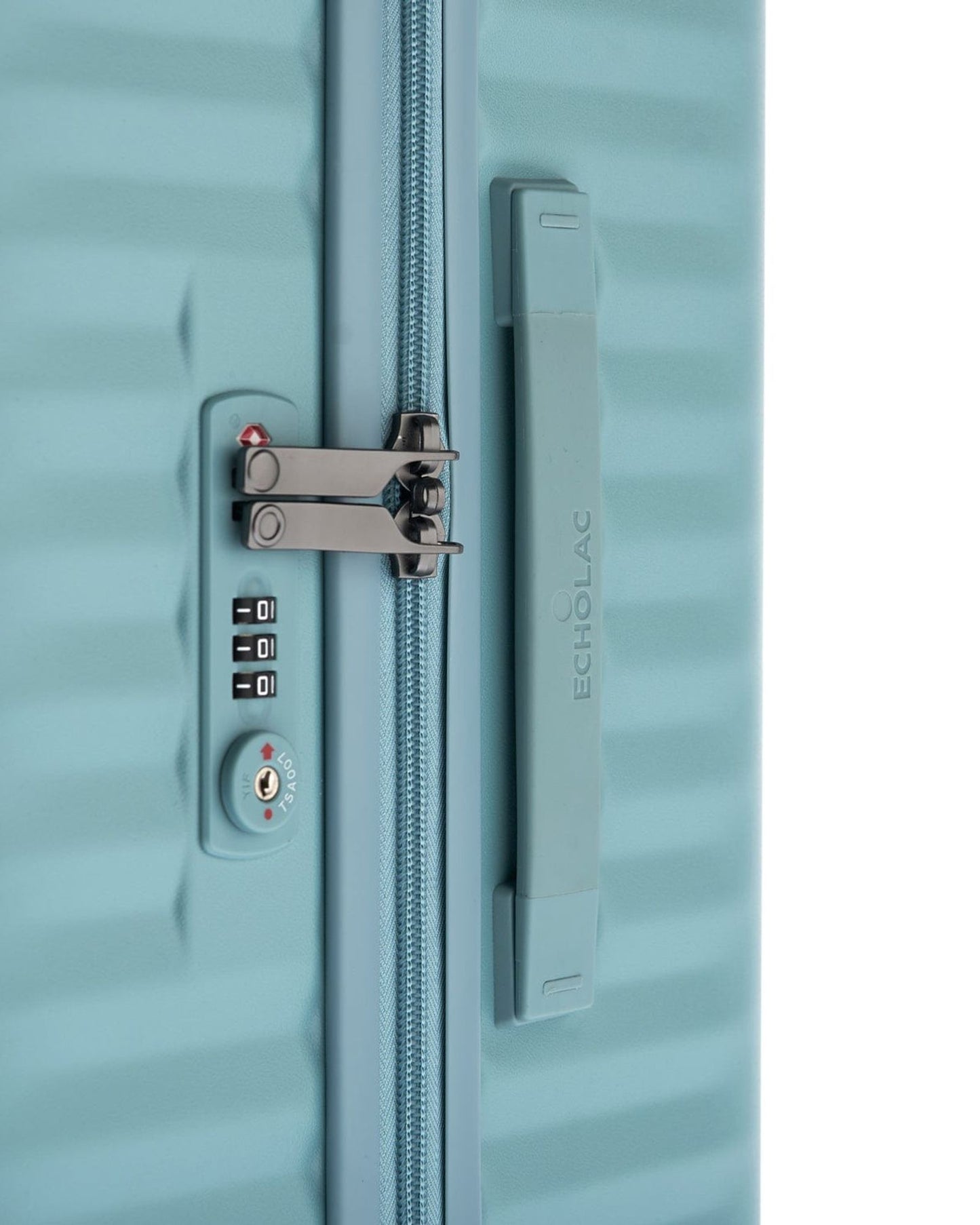 Echolac Celestra 75cm Hardcase Non-Expandable 4 Double Wheel Check-In Luggage Trolley Slate Blue - PC183 28 WOE Slate Blue