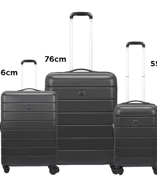 Delsey Paris Lagos 3 Piece Set Non-Expandable Luggage Trolley 55+66+76Cm