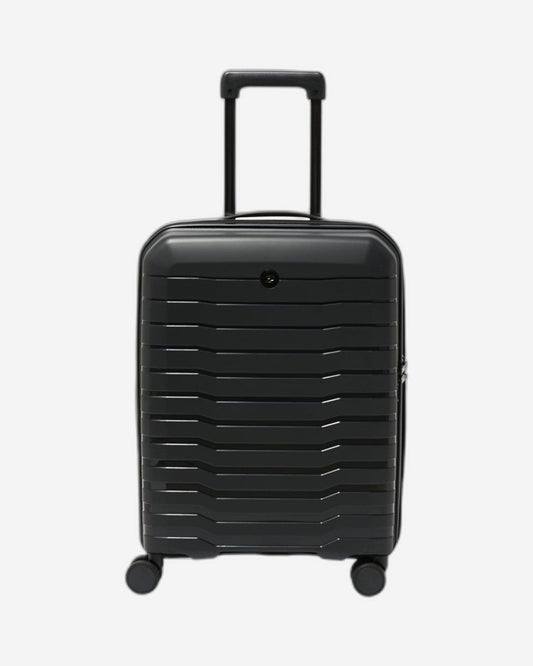 Echolac Lordnorth 58cm Hardcase Expandable 4 Double Wheel Cabin Luggage Trolley Black - PPT008 - 20 BLACK