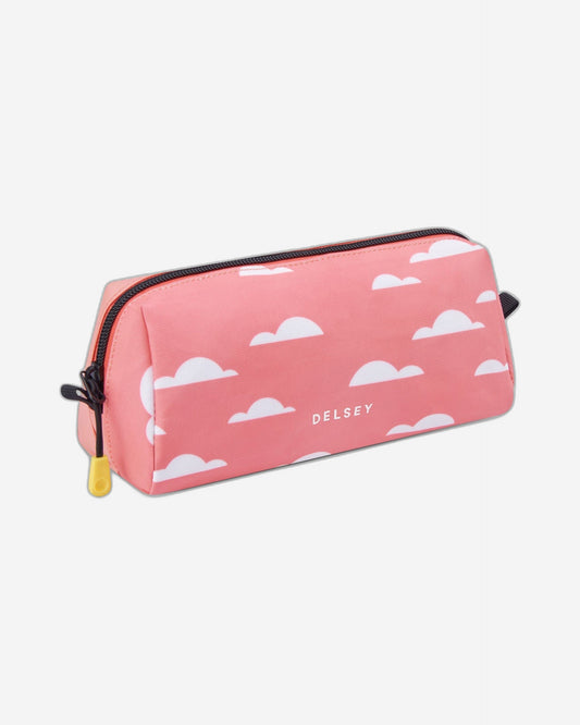 Delsey Paris Back To School 2023 Top Zip Opening Pencil Case 1 Compartment Pink Printing - 00338917119