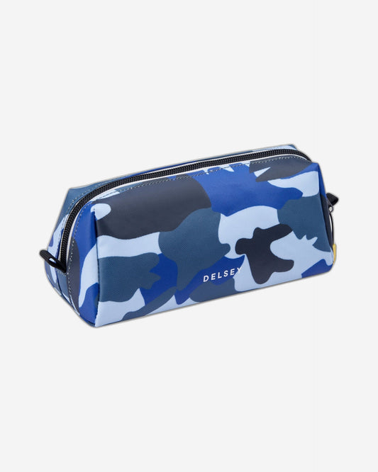 Delsey Paris Back To School 2023 Top Zip Opening Pencil Case 1 Compartment Camo Blue - 00338917122