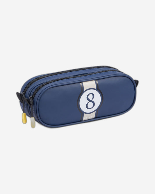 Delsey Paris Back To School 2023 Top Zip Opening Pencil Case 2 Compartment Blue Printing - 00338917312