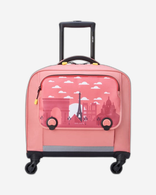 Delsey Paris Back To School 2023 4 Wheel Horizontal School Bag - 15.6" Pink Printing - 00338945219