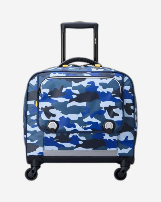Delsey Paris Back To School 2023 4 Wheel Horizontal School Bag - 15.6" Camo Blue - 00338945222