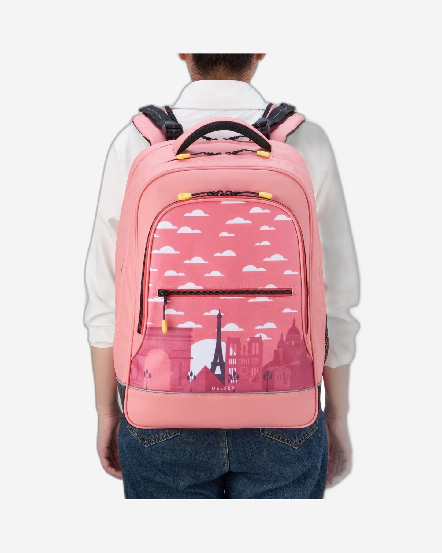 Delsey Paris Back To School 2023 2 Compartment Backpack - 15.6" Pink Printing - 00338962119