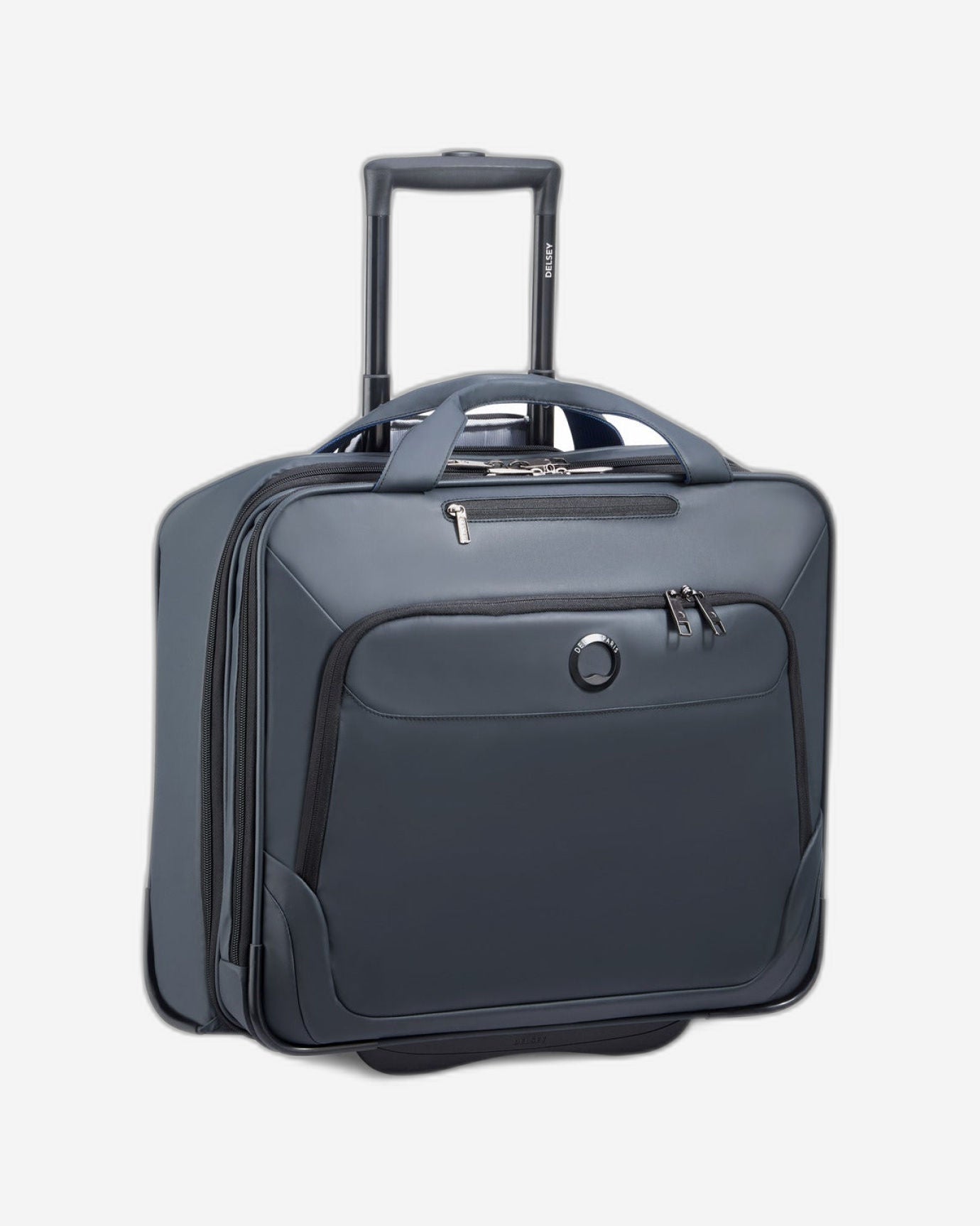 Delsey Paris Parvis+ Water Resist 2 Wheel Trolley Briefcase 17.3 inch Grey - 394445911