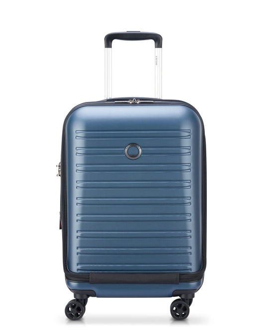 Delsey Paris Segur 2.0 55Cm Hardcase 4 Double Wheel Expandable Cabin Luggage Trolley Case Blue - 205880202