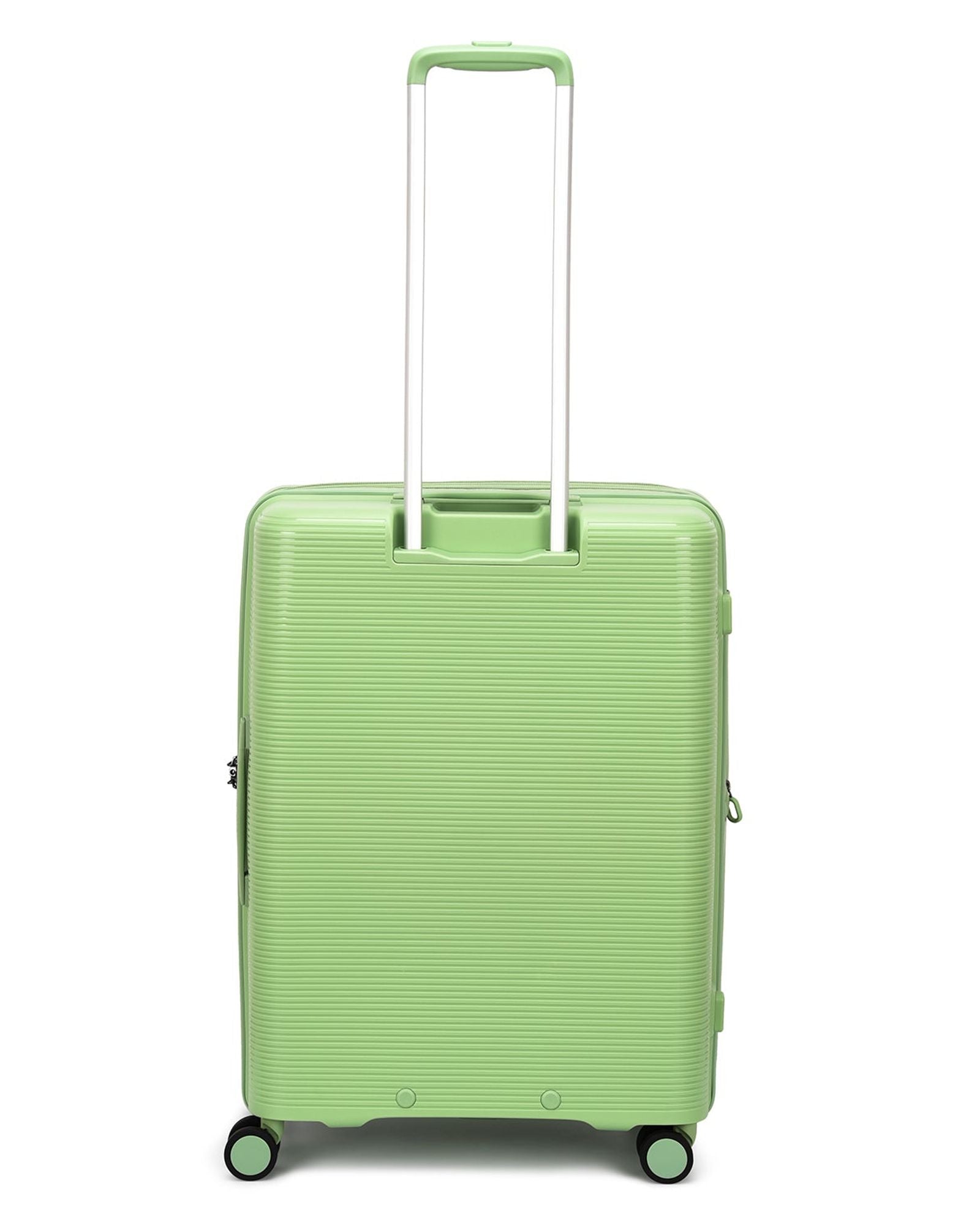 Echolac Forza 55+65+75cm Hardcase 4 Double Wheel Expandable Cabin & Check-In Luggage Trolley Set Reef Green