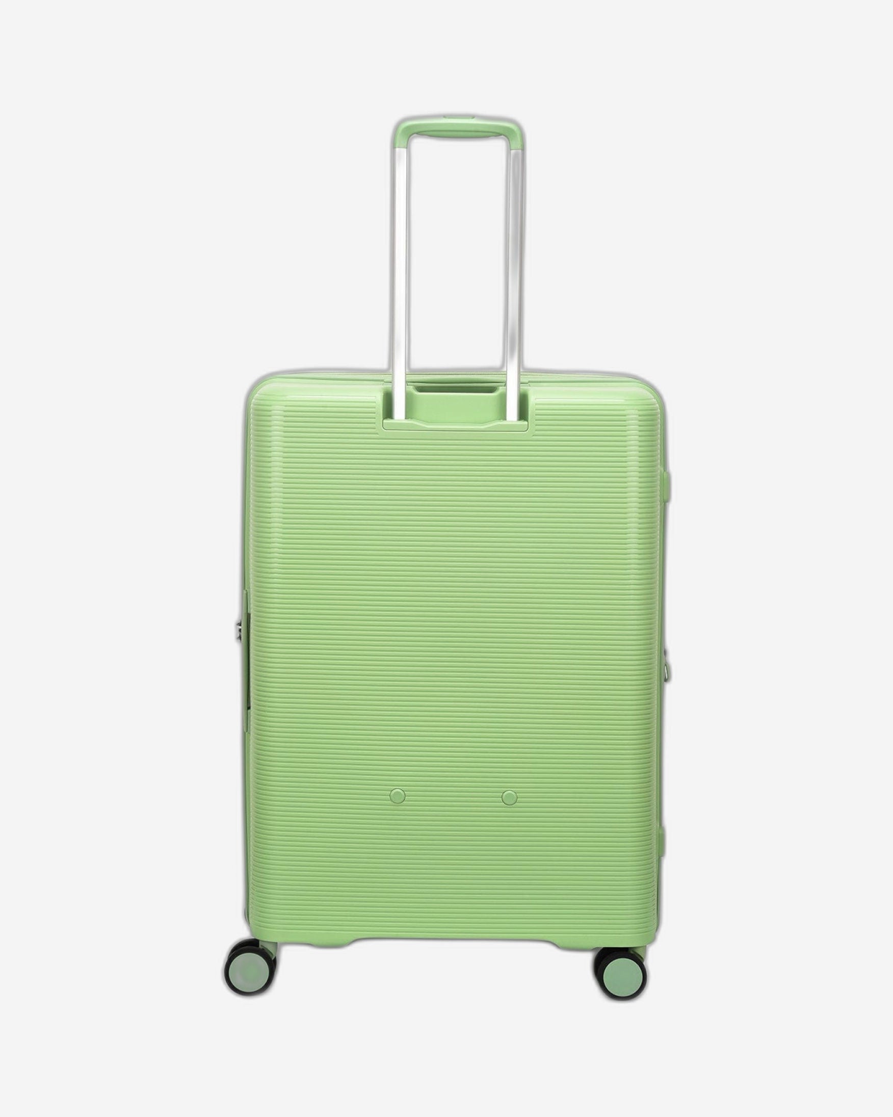 Echolac Forza 55+65+75cm Hardcase 4 Double Wheel Expandable Cabin & Check-In Luggage Trolley Set Reef Green