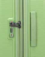 Echolac Forza 55+65+75cm Hardcase 4 Double Wheel Expandable Cabin & Check-In Luggage Trolley Set Reef Green