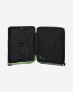 Echolac Forza 55+65+75cm Hardcase 4 Double Wheel Expandable Cabin & Check-In Luggage Trolley Set Reef Green