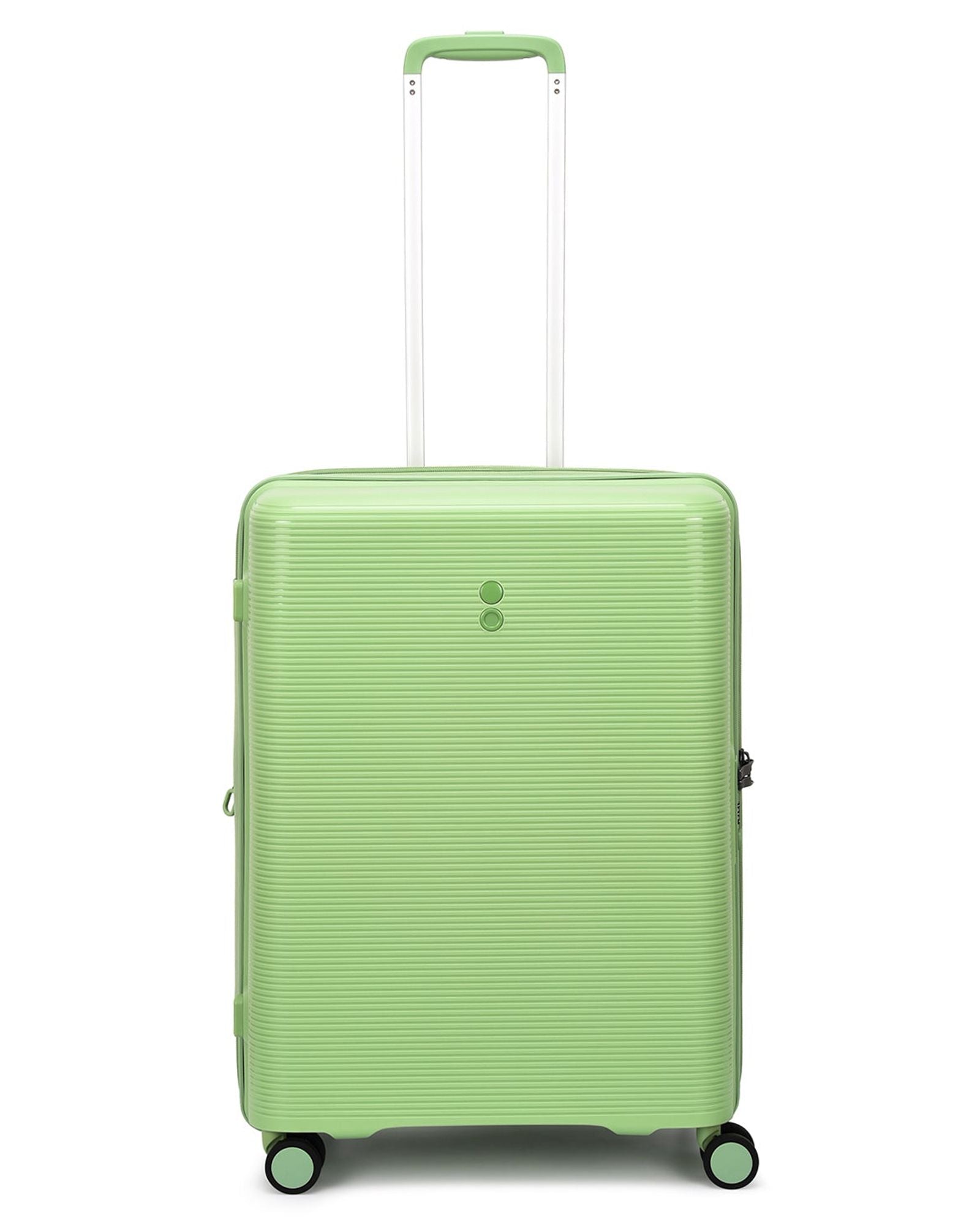 Echolac Forza 55+65+75cm Hardcase 4 Double Wheel Expandable Cabin & Check-In Luggage Trolley Set Reef Green