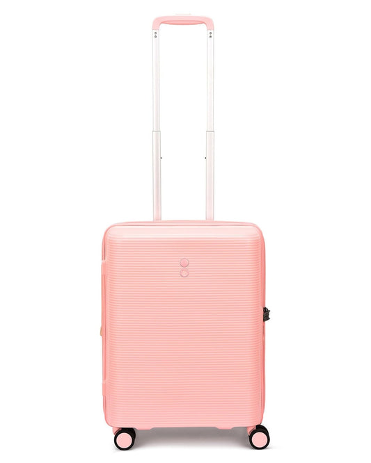 Echolac Forza 55+65+75cm Hardcase 4 Double Wheel Expandable Cabin & Check-In Luggage Trolley Set Passion Pink