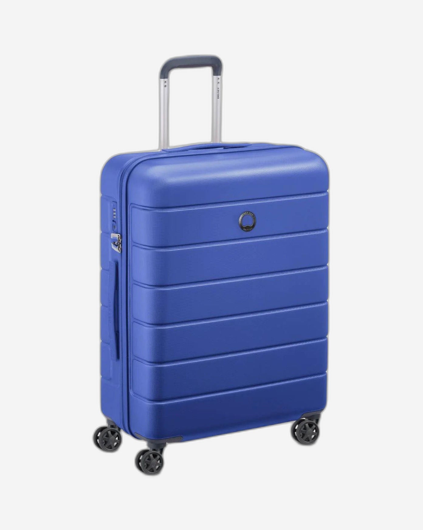 Delsey Paris Lagos 2Piece Set 55+76Cm Hardcase 4 Double Wheel Cabin & Check-In Luggage Trolley Deep Blue + Free  Agreable Backpack