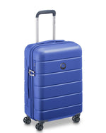 Delsey Paris Lagos 2Piece Set 55+76Cm Hardcase 4 Double Wheel Cabin & Check-In Luggage Trolley Deep Blue + Free  Agreable Backpack