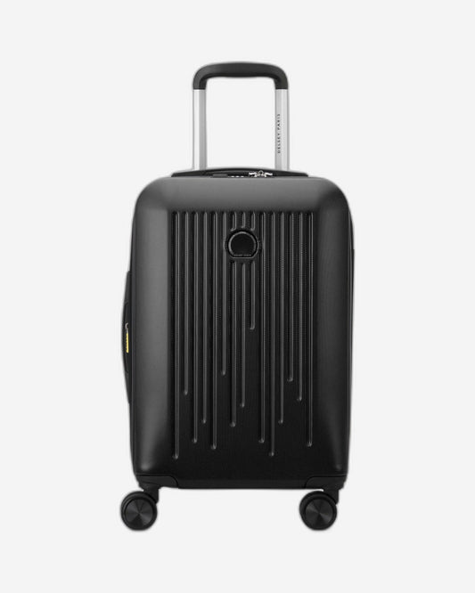 Delsey Paris Christine 2Piece Set 55+82Cm Hardcase 4 Double Wheel Expandable Cabin & Check-In Luggage Trolley Set Black