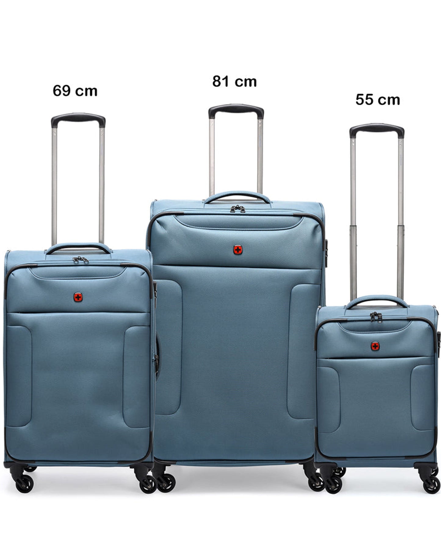 Wenger Eazy 54+68+80cm Softcase Expandable Luggage Trolley Set Of 3 - Teal