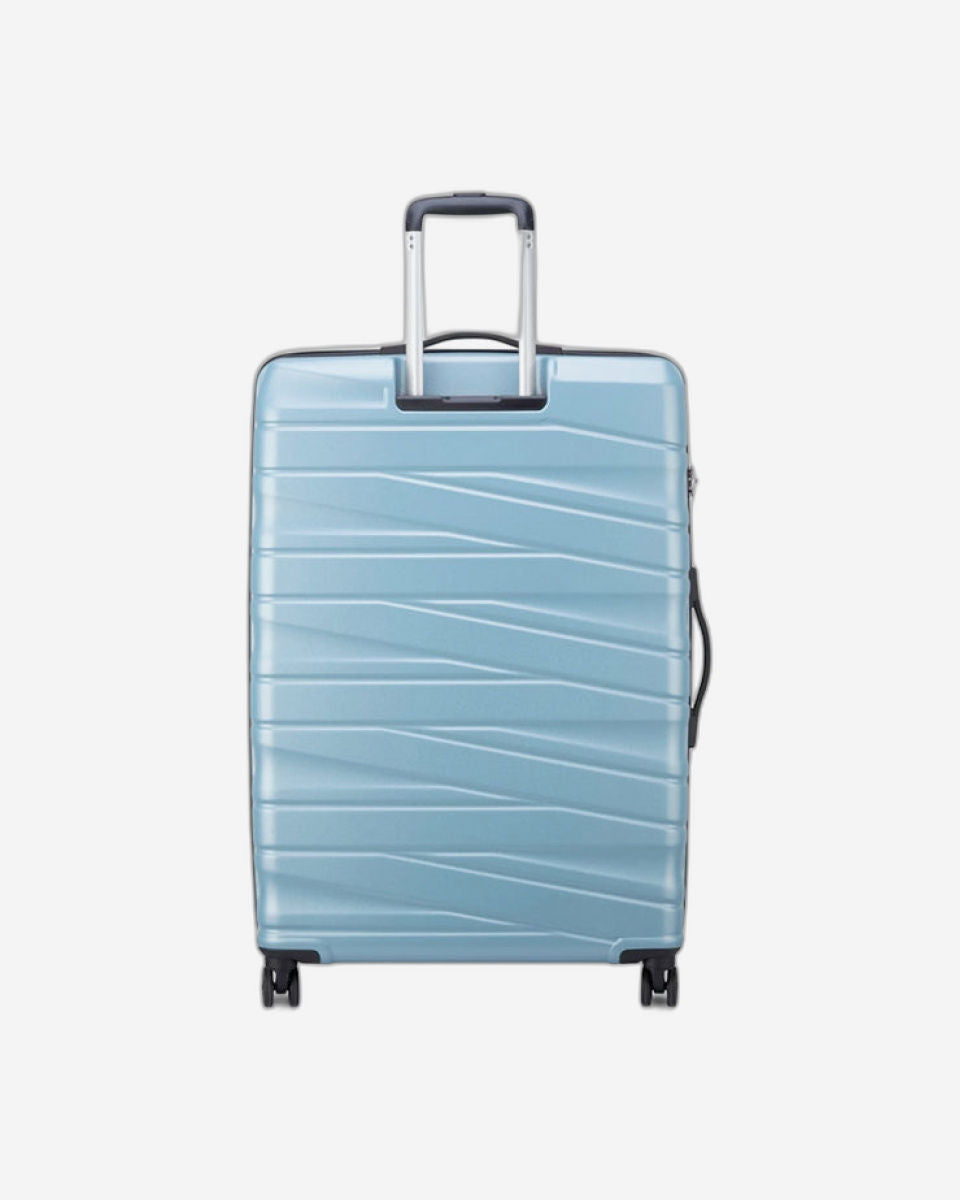 Delsey Paris Tiphanie 55+70+82Cm Hardcase 4 Double Wheel Expandable Cabin & Check-In Luggage Trolley Set Aqua + Free  Agreable Backpack