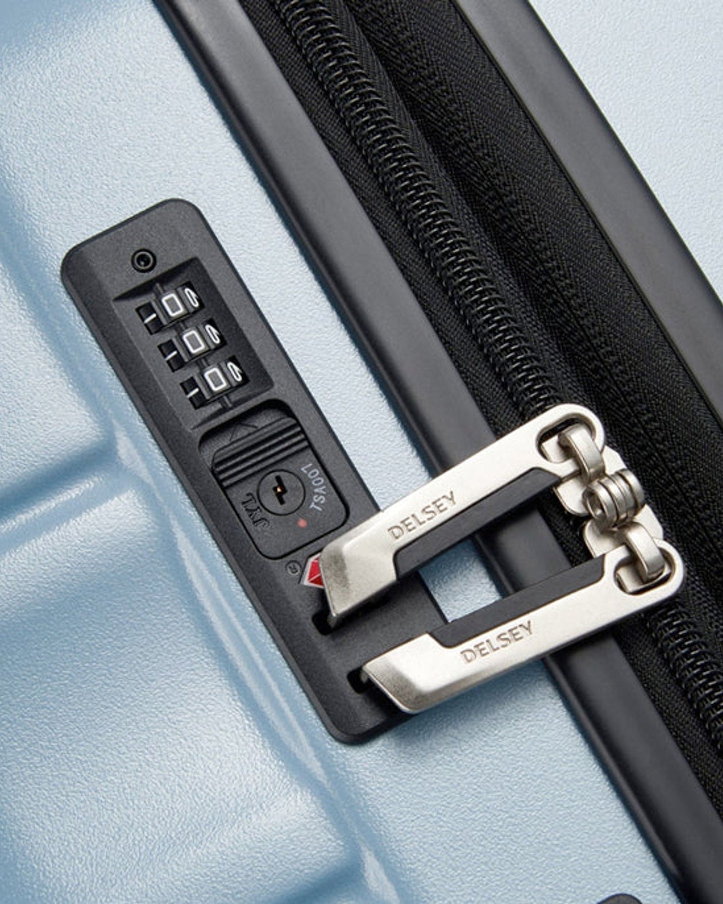 Delsey Paris Tiphanie 55+70+82Cm Hardcase 4 Double Wheel Expandable Cabin & Check-In Luggage Trolley Set Aqua + Free  Agreable Backpack