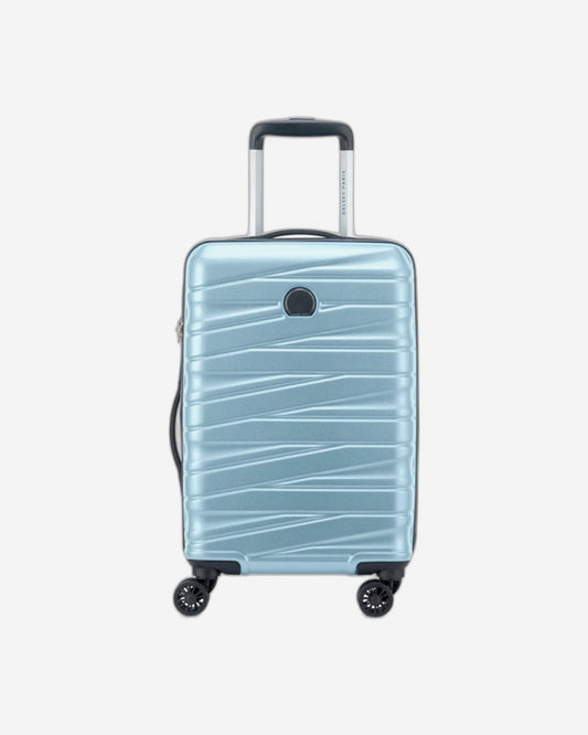 Delsey Paris Tiphanie 55+70+82Cm Hardcase 4 Double Wheel Expandable Cabin & Check-In Luggage Trolley Set Aqua + Free  Agreable Backpack