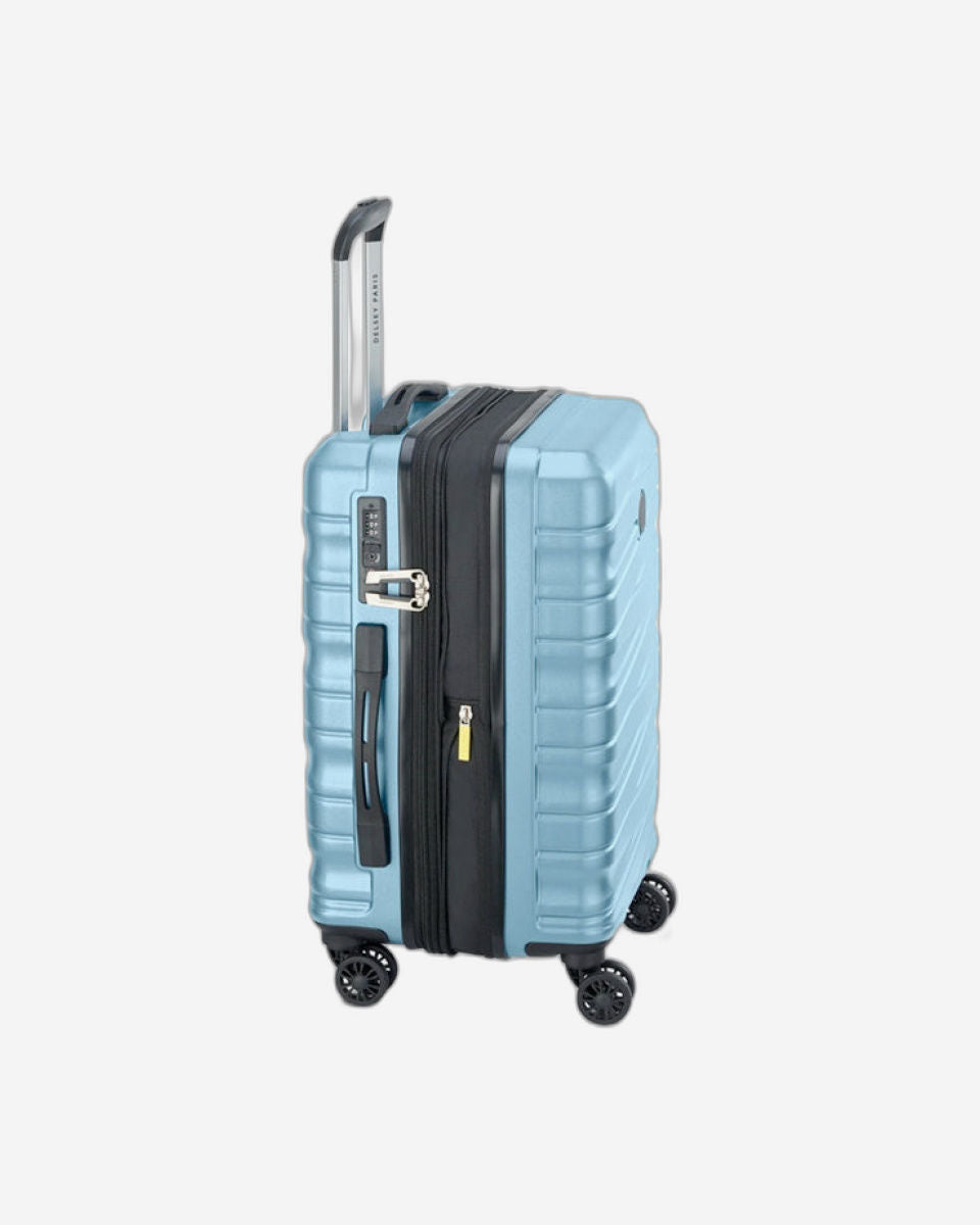 Delsey Paris Tiphanie 55+70+82Cm Hardcase 4 Double Wheel Expandable Cabin & Check-In Luggage Trolley Set Aqua + Free  Agreable Backpack