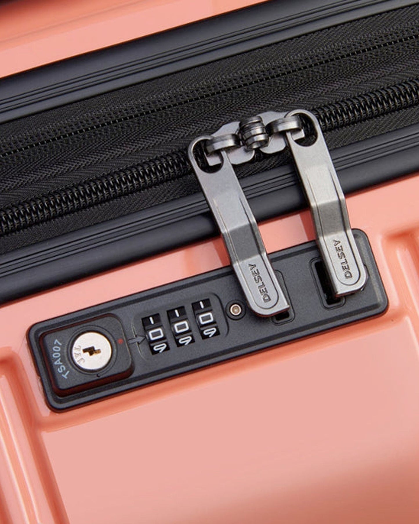 Delsey Paris Ophelie 55+70+82Cm Hardcase 4 Double Wheel Expandable Cabin & Check-In Luggage Trolley Set Glossy Pink + Free  Agreable Backpack