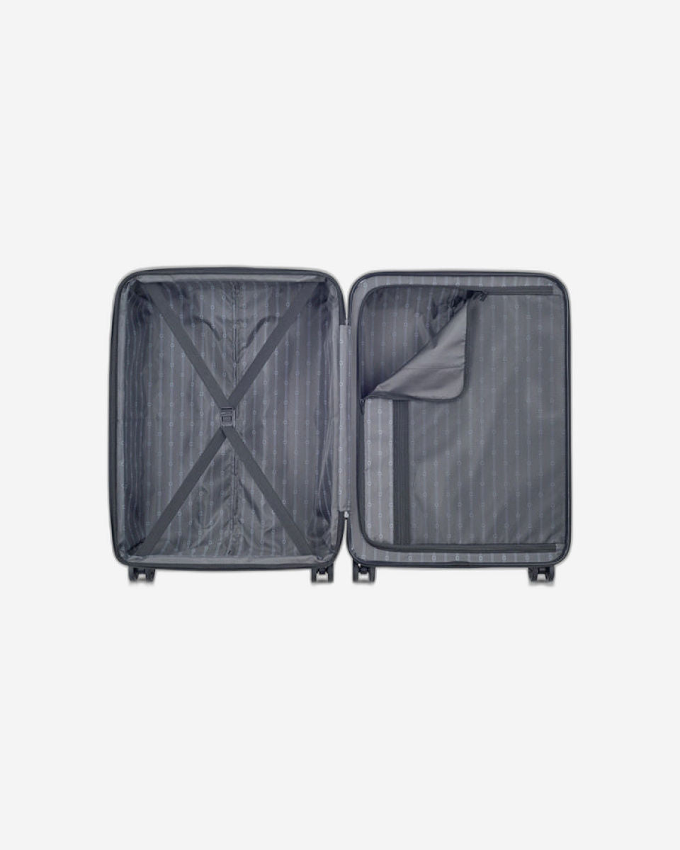 Delsey Paris Ophelie 55+70+82Cm Hardcase 4 Double Wheel Expandable Cabin & Check-In Luggage Trolley Set Glossy Pink + Free  Agreable Backpack